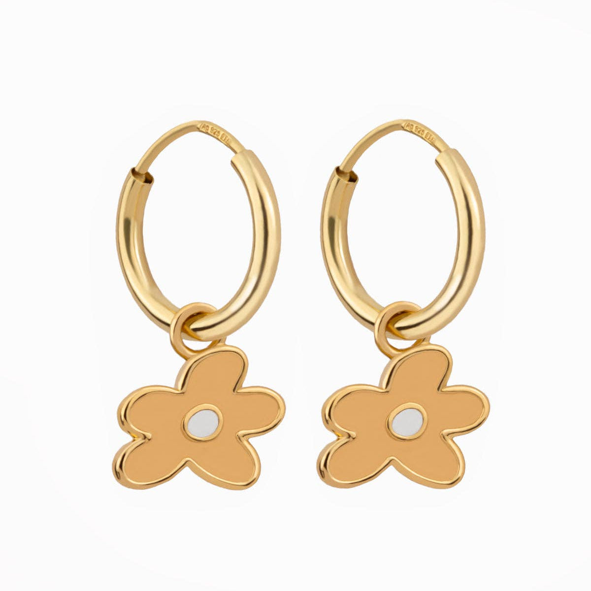 Flower Hoop Earrings
