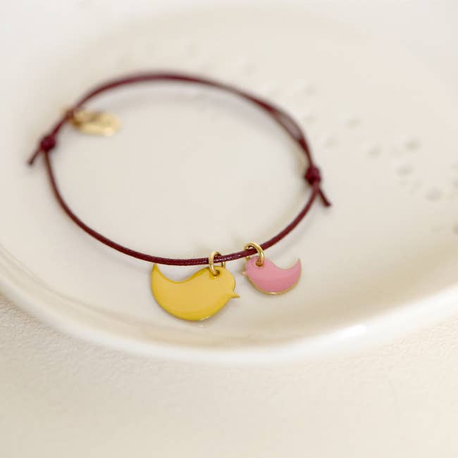 BIRD Armband Safran-Erdbeere