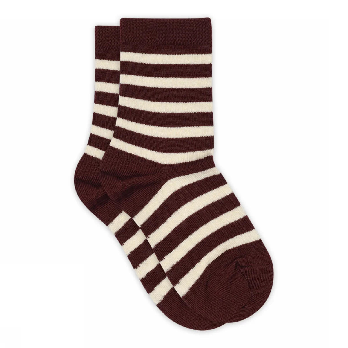 Rib Wollsocken gestreift