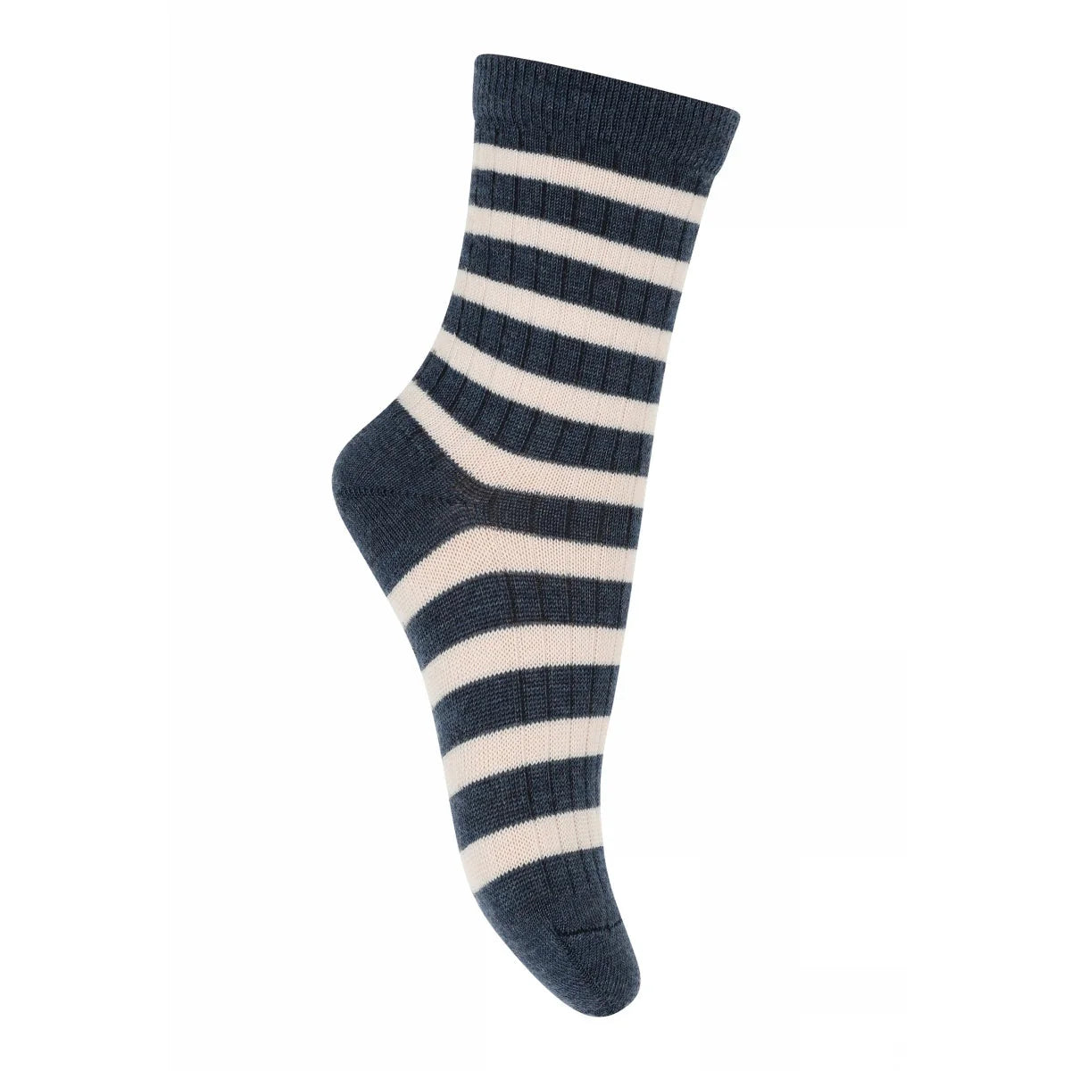 Rib Wollsocken gestreift