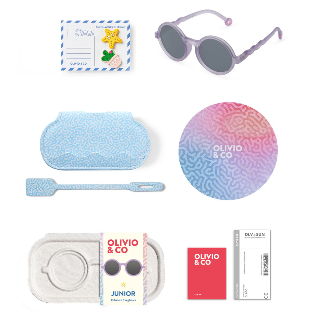 JUNIOR Round Sunglasses-Coral Reef-Purple Coral 5-12 Jahre