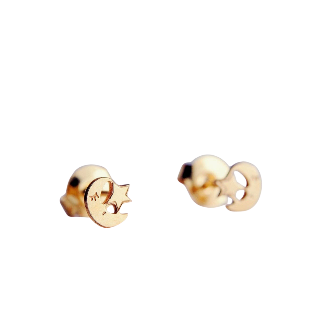 Ohrringe Mond und Stern