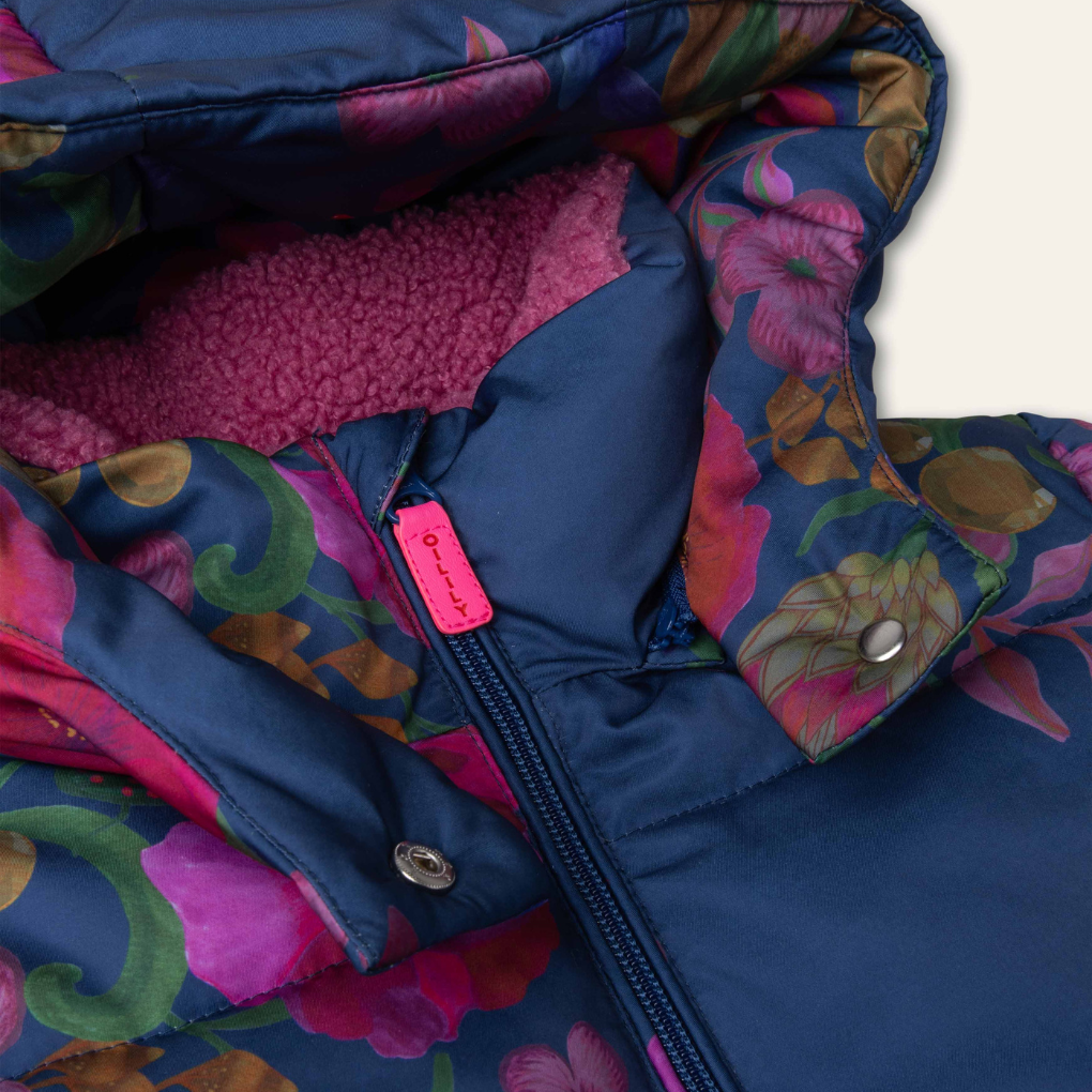 Coorie coat AOP Bouquet Botanique – Estate Blue