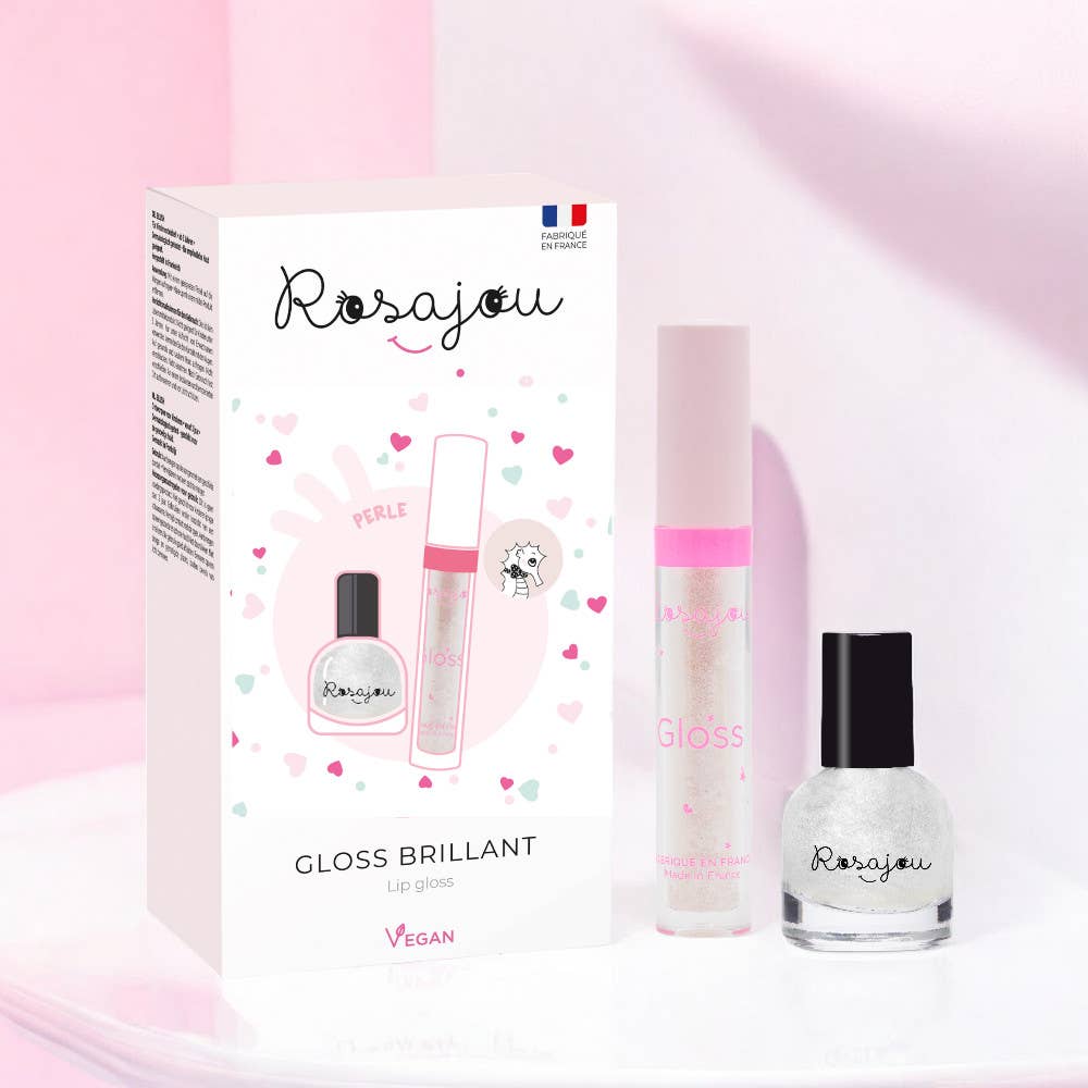 Set aus Lipgloss und Kinder-Nagellack Perle