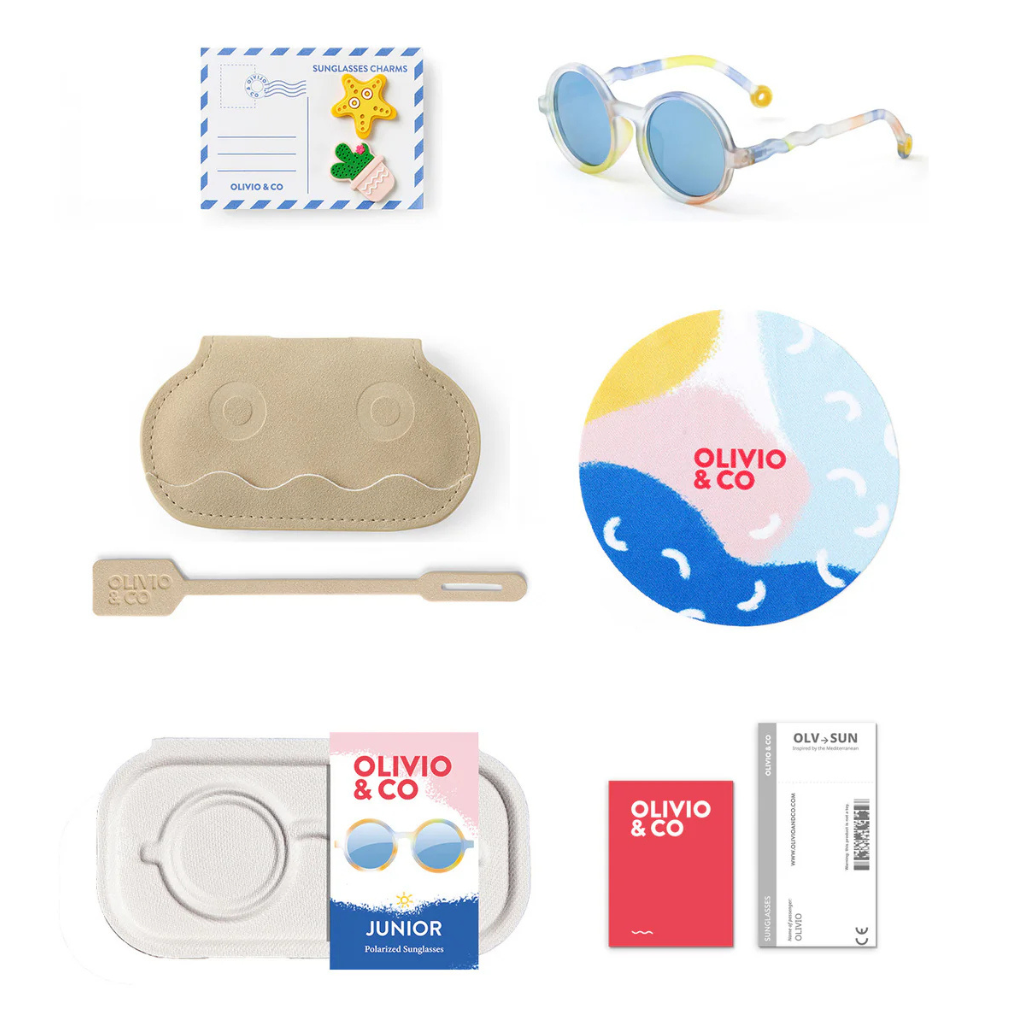 JUNIOR Round Sunglasses-Classic Olivio-Art Brush 5-12 Jahre