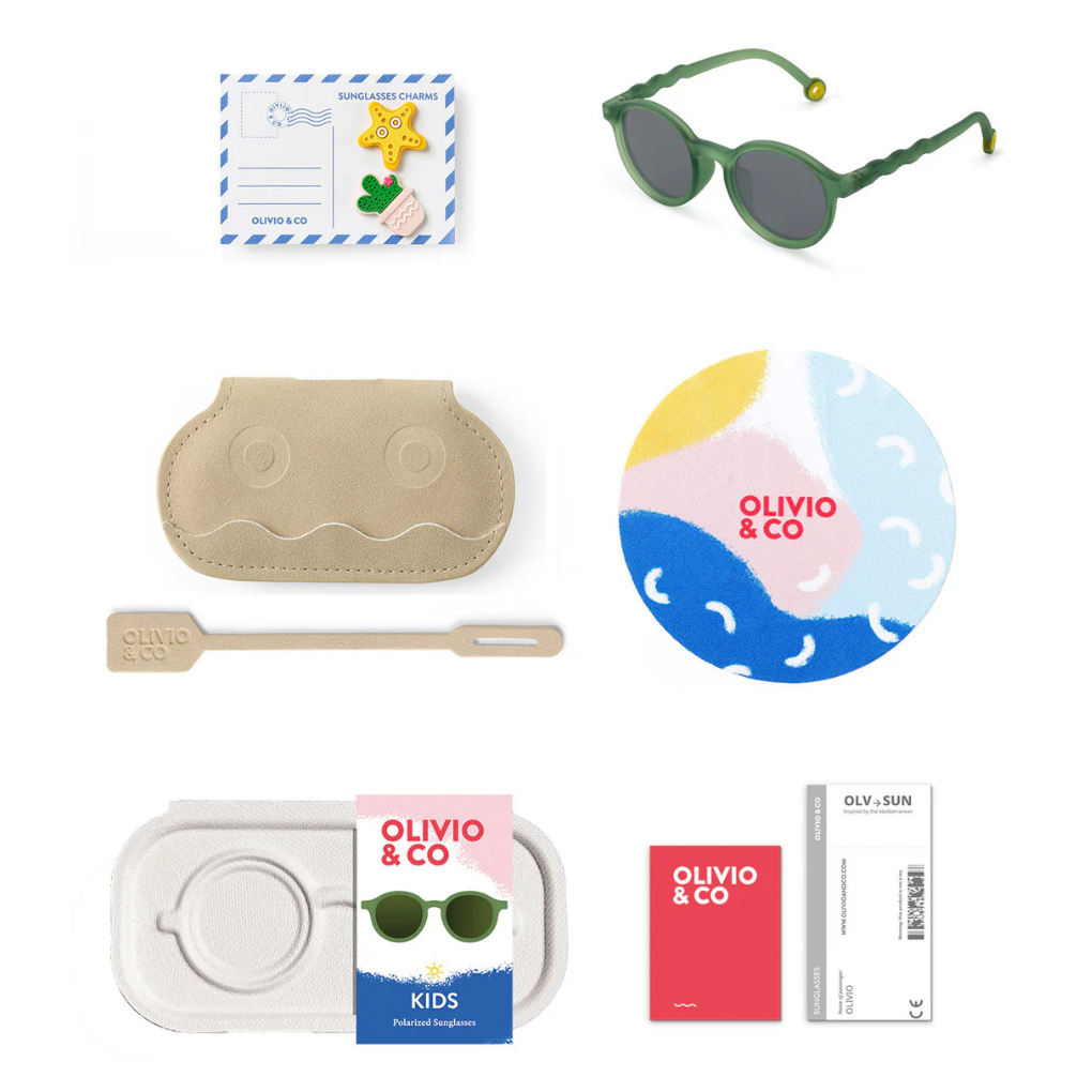 KIDS Oval Sunglasses-Classic Olivio-Olive Green 3-5 Jahre