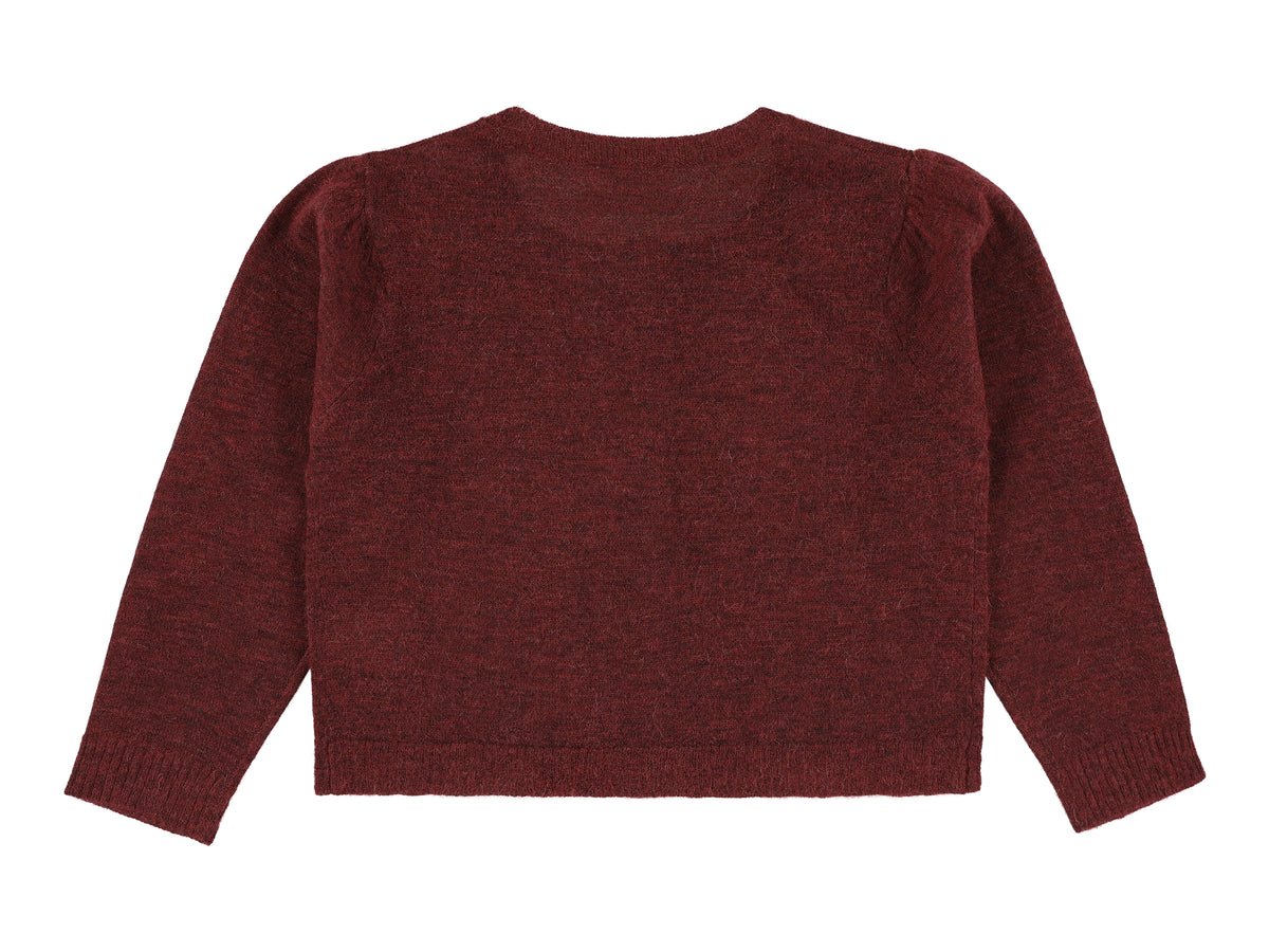 Cardigan zerah wool bordeaux