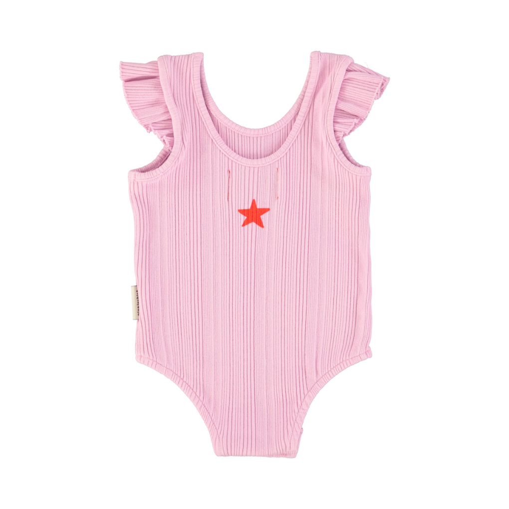 Ärmelloses Body mit Rotem Herz Print