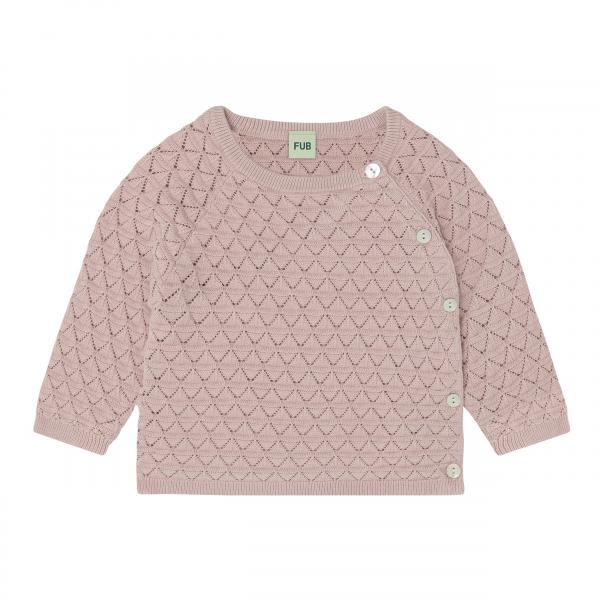 Baby-Poinette-Strickjacke rosa