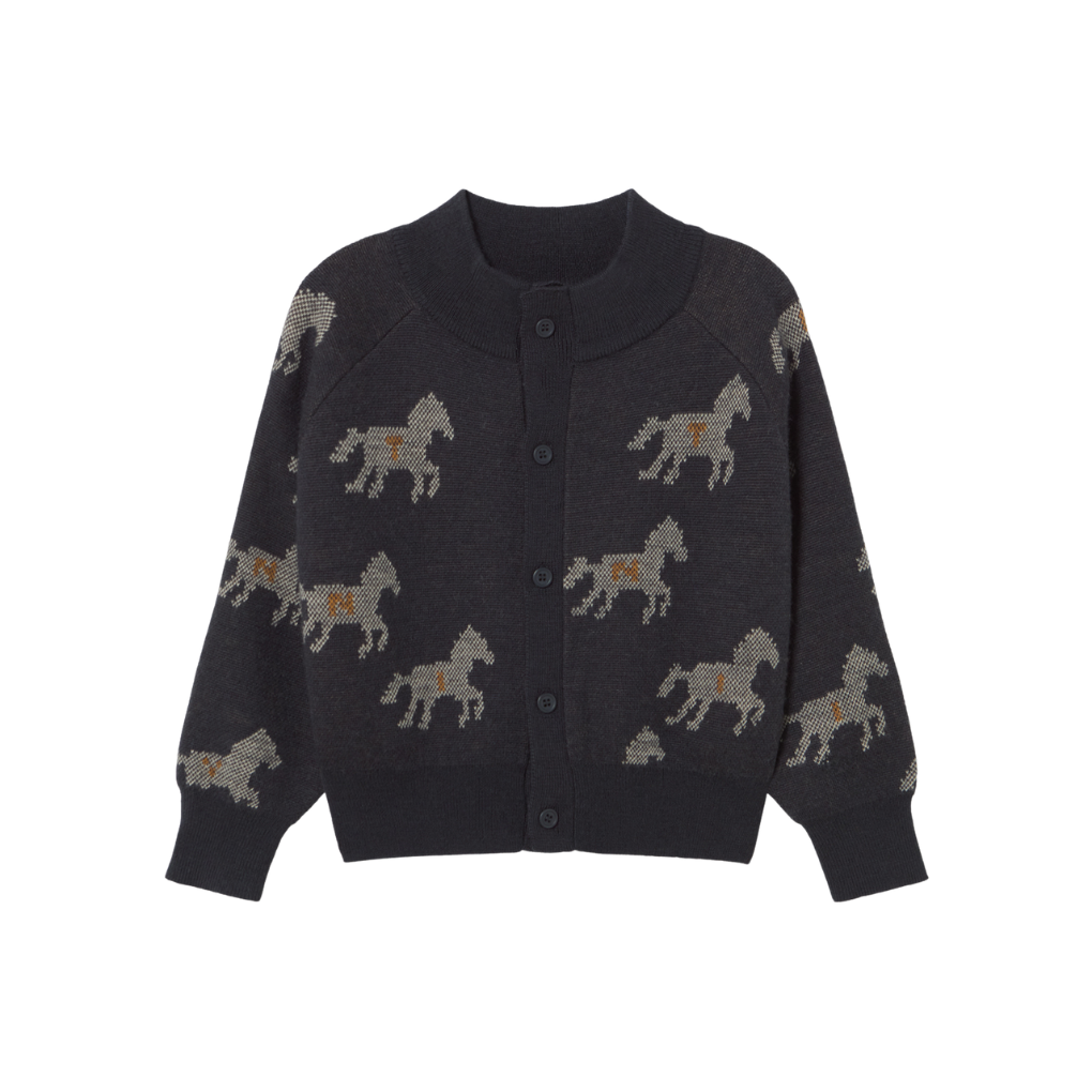 Horses Mockneck Cardigan