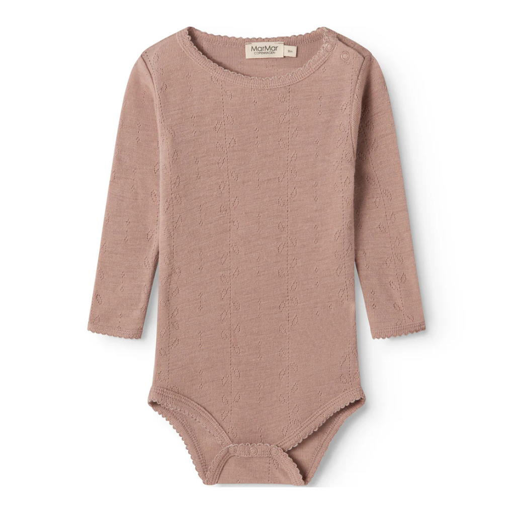 Body Benedikte Woll-Pointelle Burnt Rose