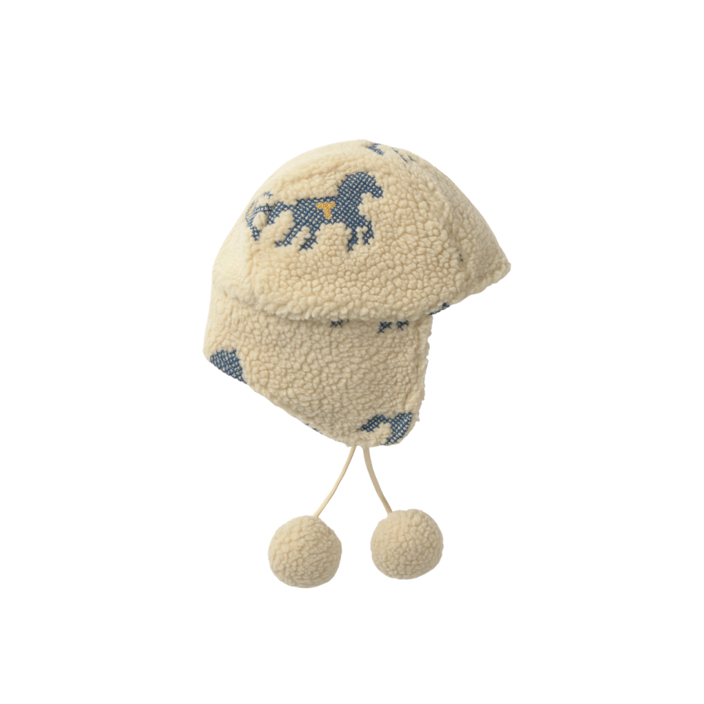 Horses Sherpa Earflap Beanie