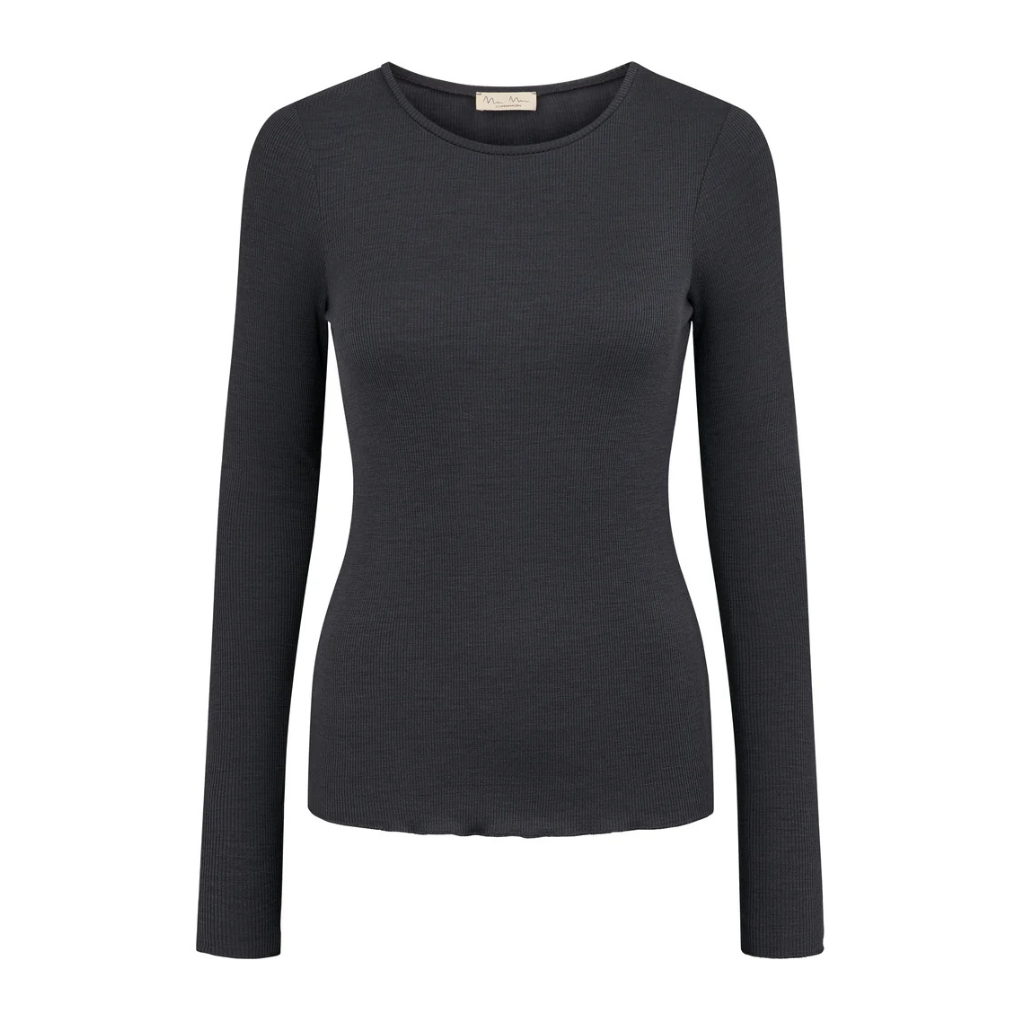 Langarmshirt Tamra Merino-Rib Night Blue (Women)