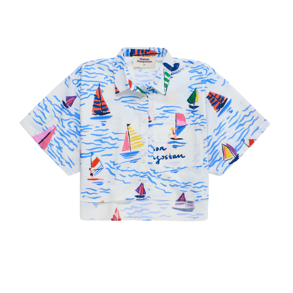 Barcos Cropped Shirt White