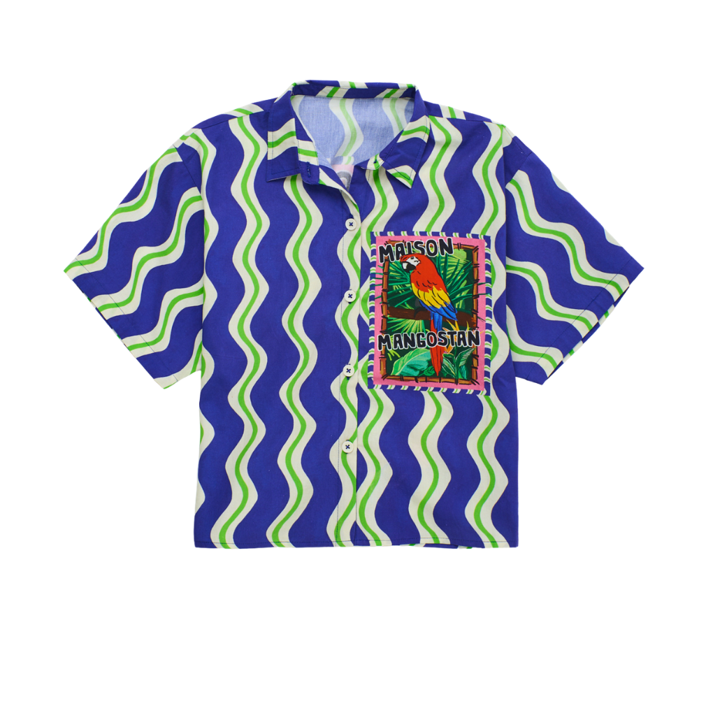 Loros Wavy Shirt Blue