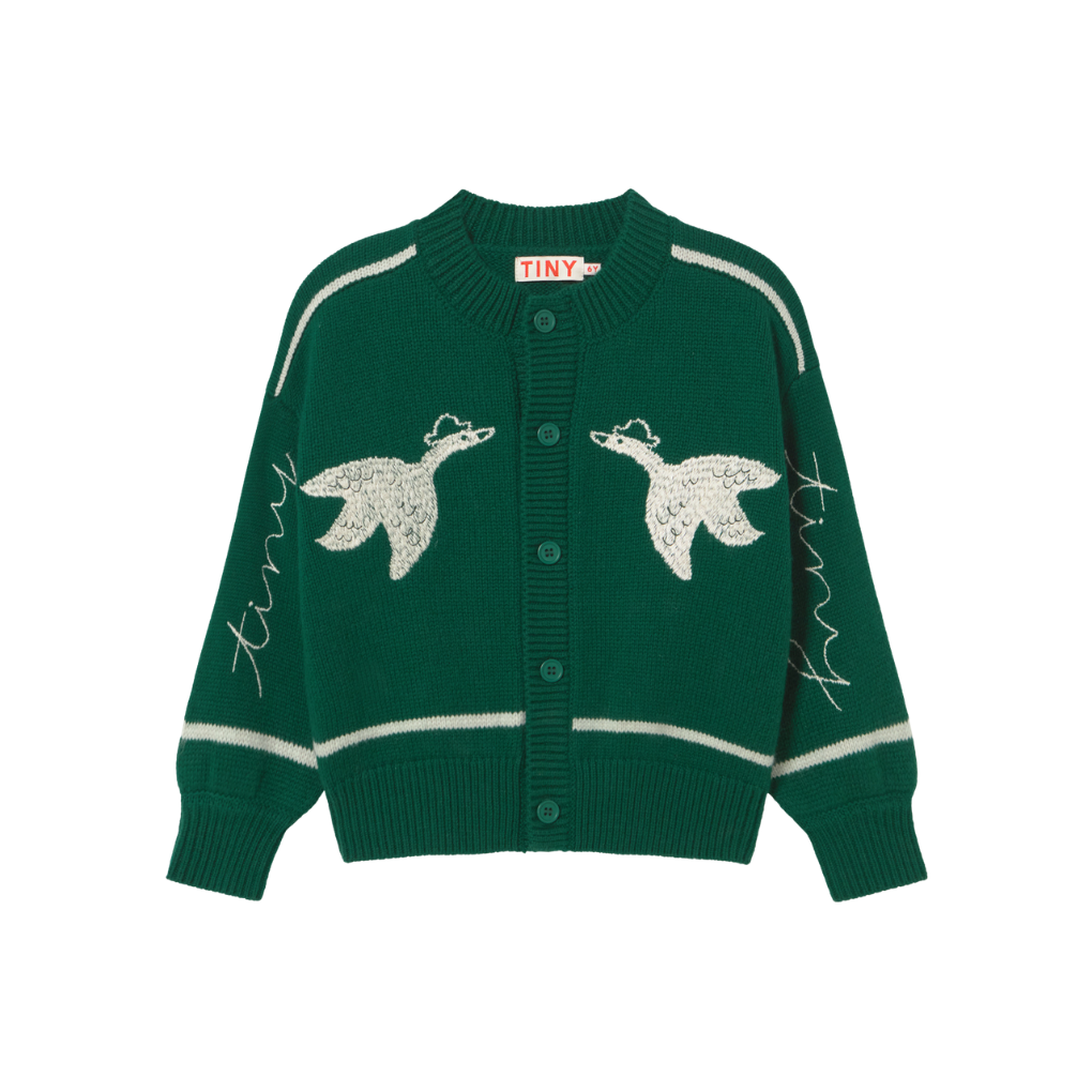 Geese Embroidery Cardigan