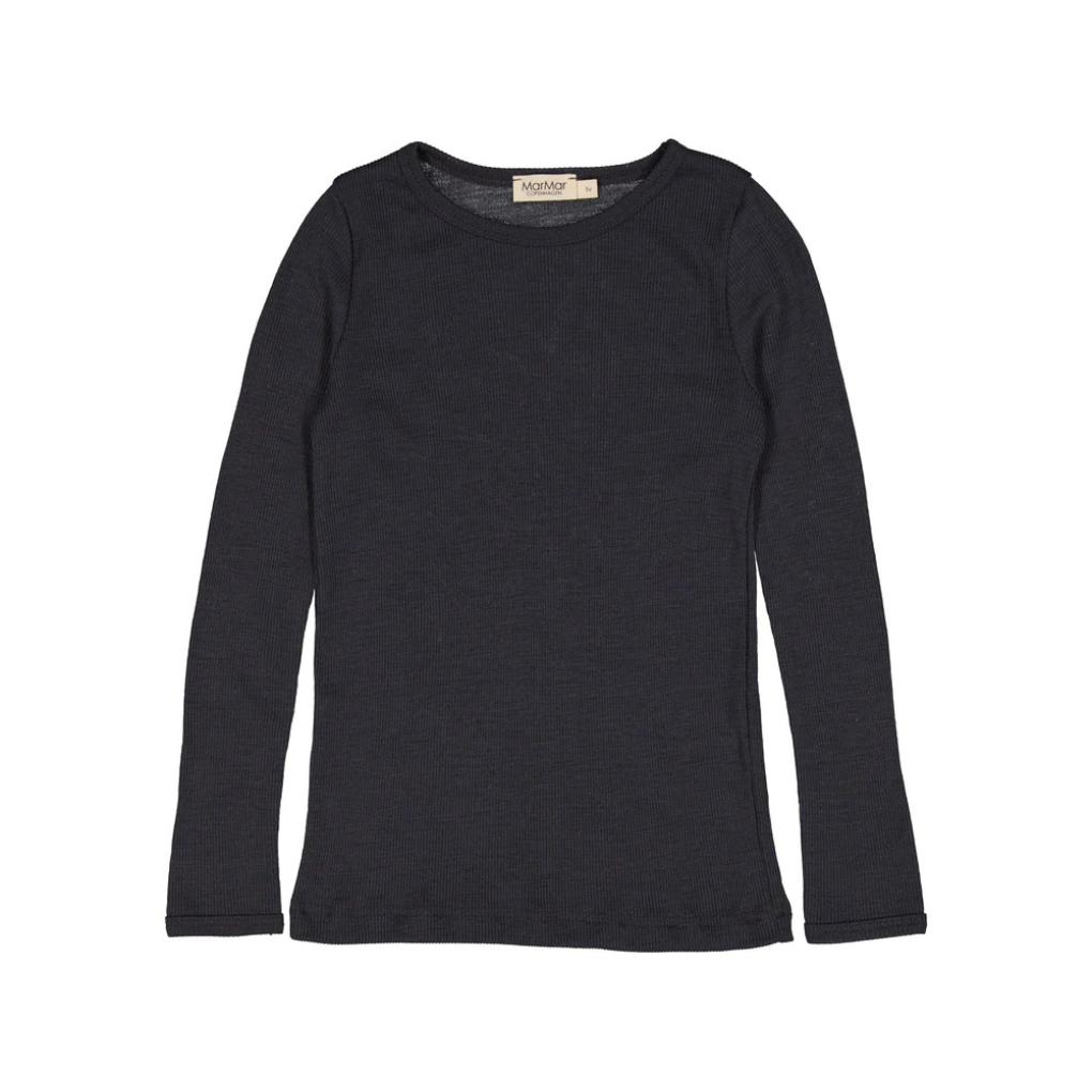 Langarmshirt Tamra Merino-Rib Night Blue
