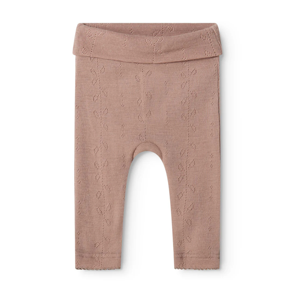 Hose Piva Wool Pointelle Burnt Rose