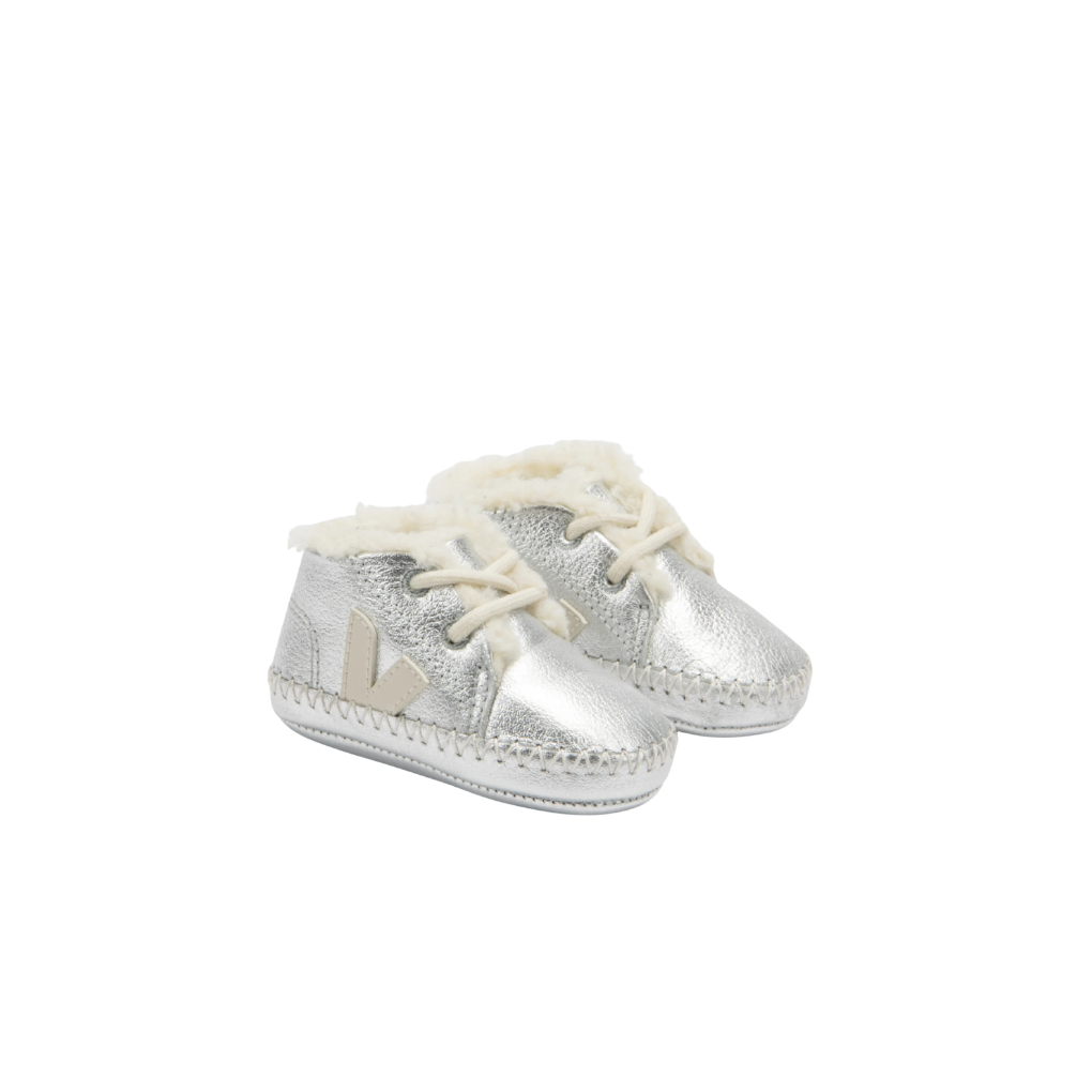 Baby fured leather silver Pierre