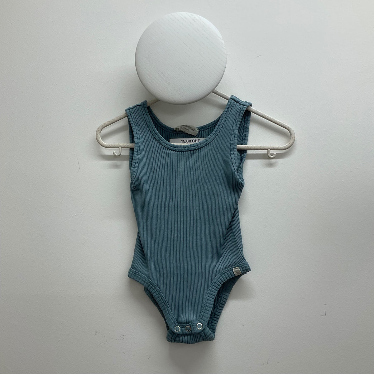 💚 Preloved minimalisma baumwolle seide Body 1-6 Monate blau