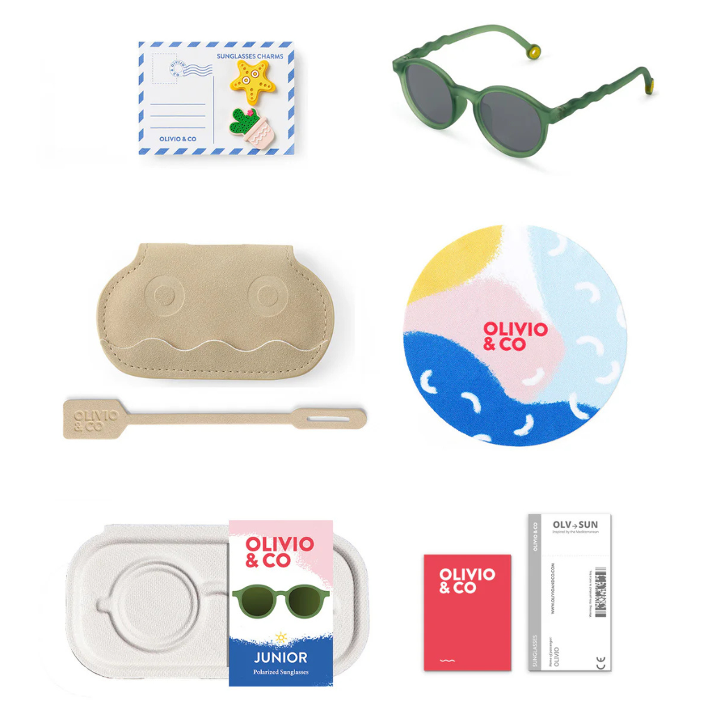 JUNIOR Oval Sunglasses-Classic Olivio-Olive Green 5-12 Jahre