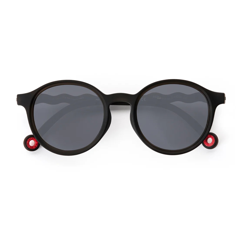 Kids Oval Sunglasses-Classic Olivio-Squid Black 2-4 Jahre