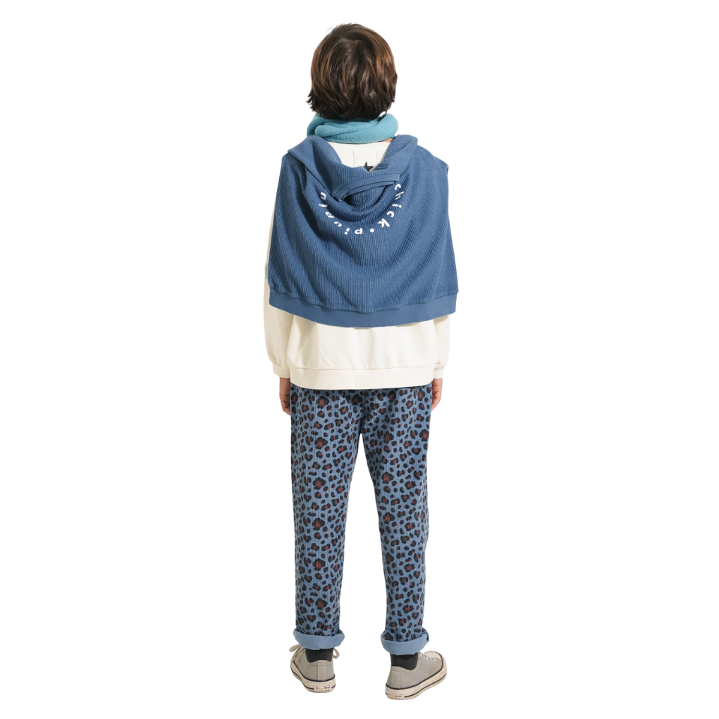 Cordhose Blau mit Animalprint