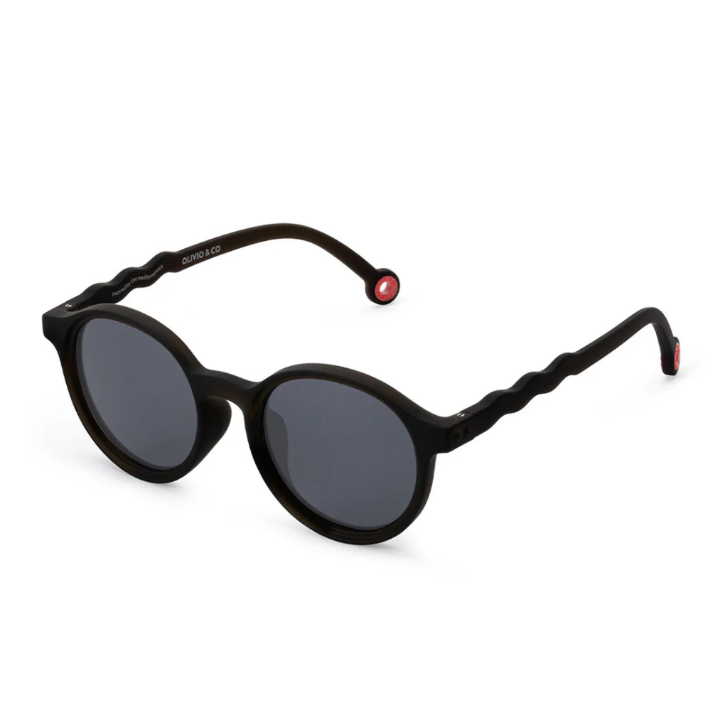 Kids Oval Sunglasses-Classic Olivio-Squid Black 2-4 Jahre