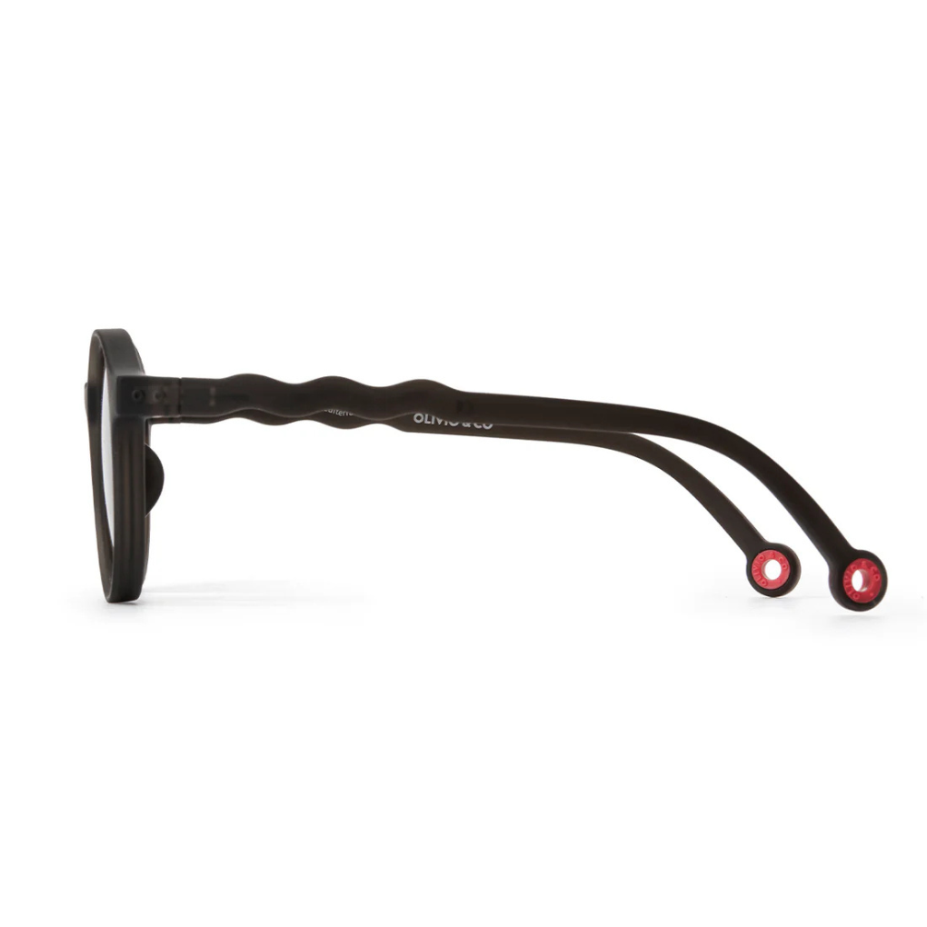 Kids Oval Sunglasses-Classic Olivio-Squid Black 2-4 Jahre