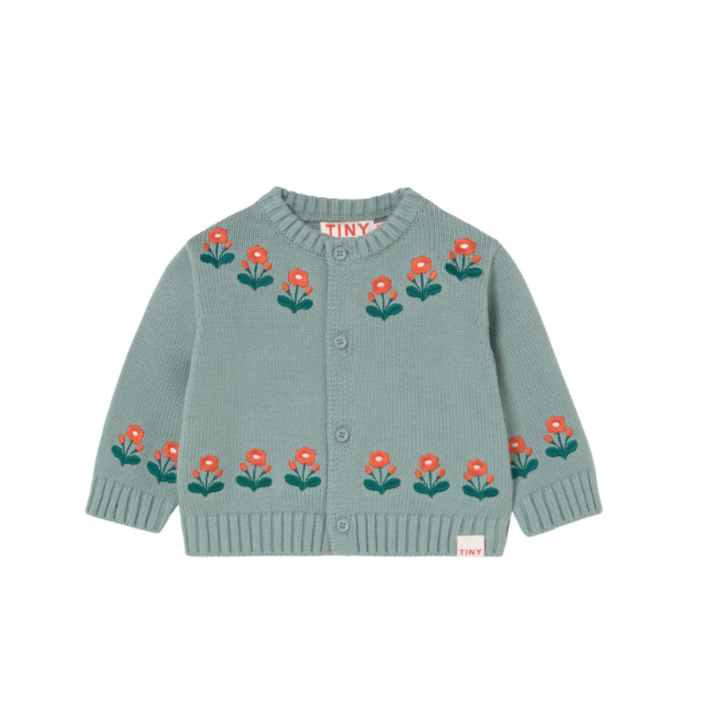 Strickjacke Blumen