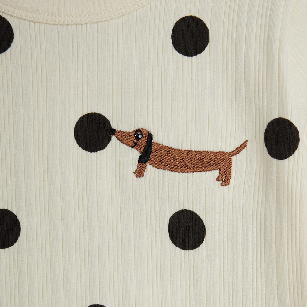 Dots Aop Dog Ls Tee