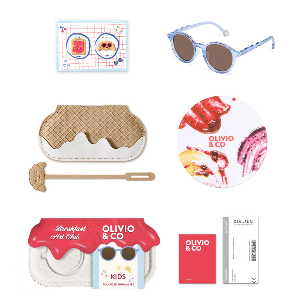 KIDS Oval Sunglasses-Breakfast Art-Blueberry 3-5 Jahre