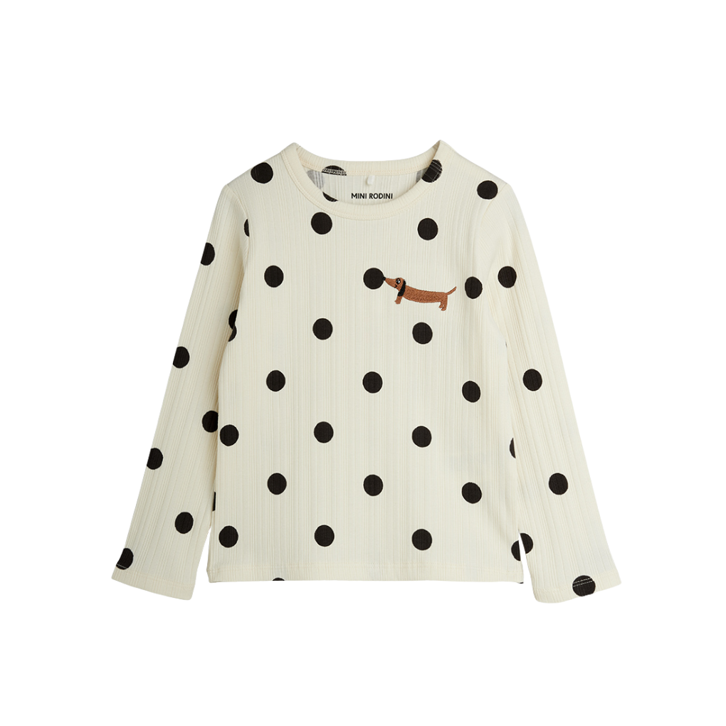 Dots Aop Dog Ls Tee