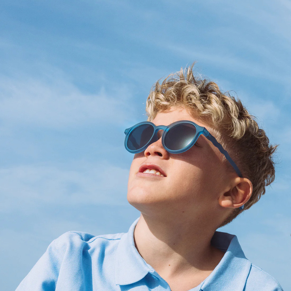 JUNIOR Oval Sunglasses-Seaside Stripes-Navy Blue 5-12 Jahre
