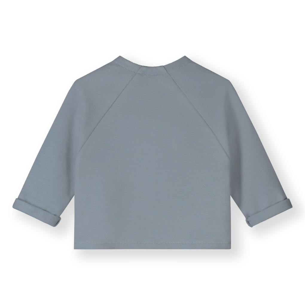 Baby Raglan Cardigan Stone Gray