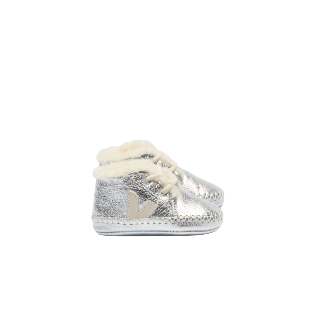 Baby fured leather silver Pierre