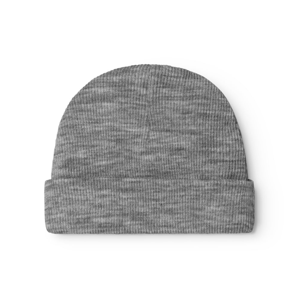 Aiko Beanie Woll Rib Grey melange
