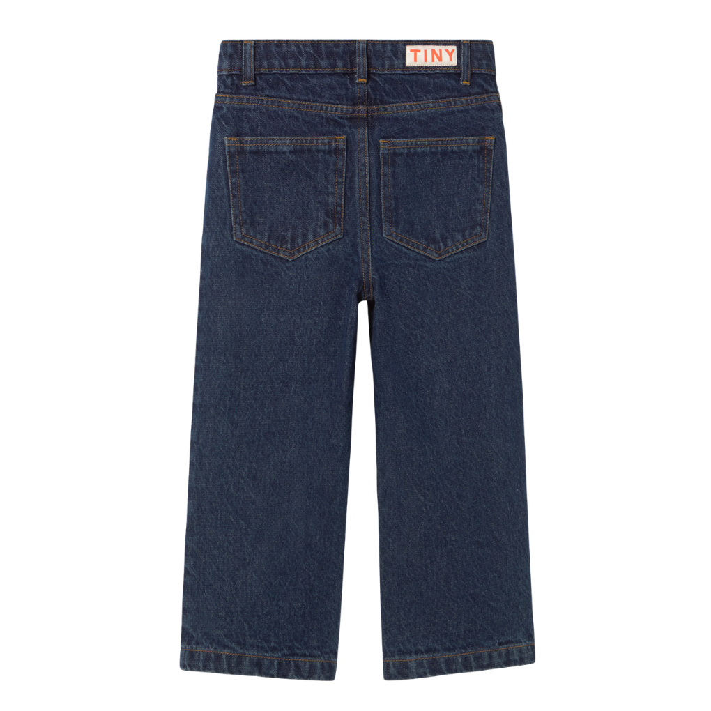 Mini Mushrooms Embroidered Denim Pant