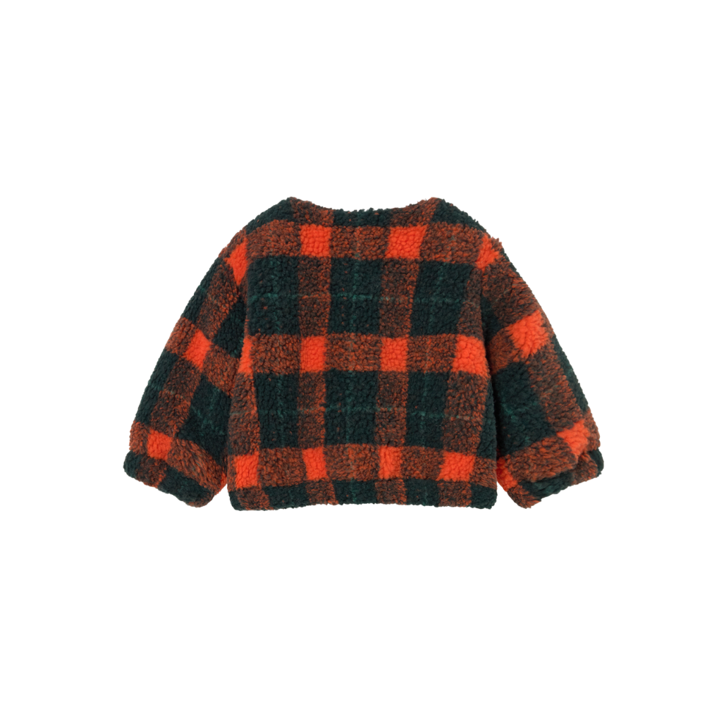Red Check Baby Sherpa Jacket