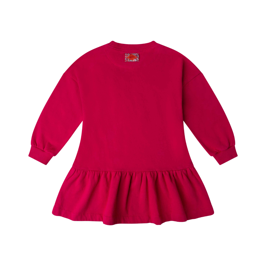 Drole sweat dress Solid with artwork Pink Poodle – Bougainville
