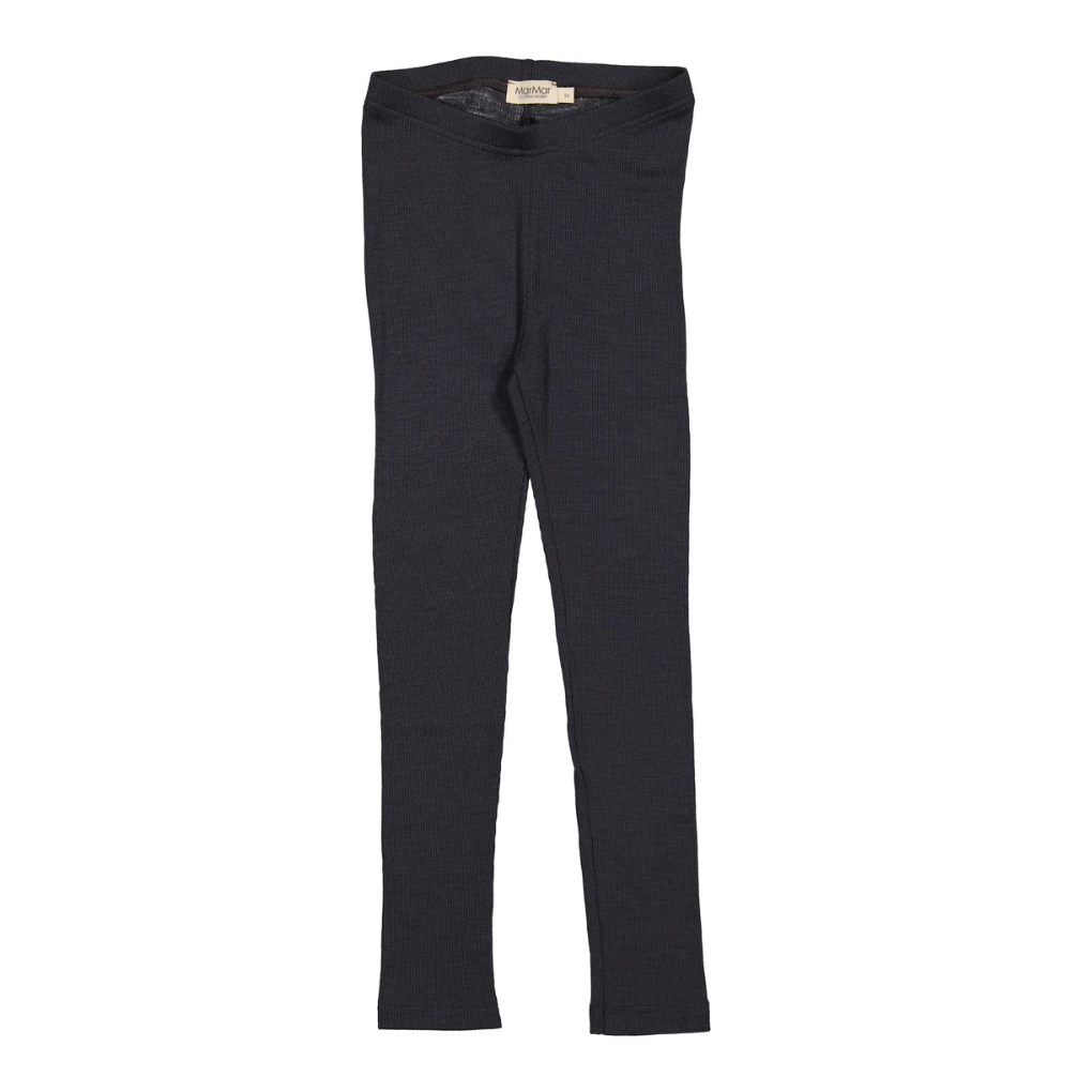 Woll-Leggings Leg Night Blue
