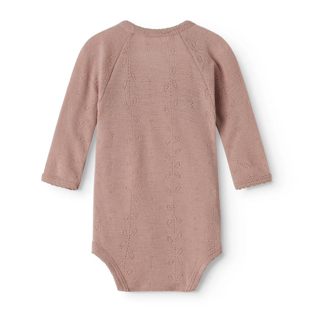 Wickelbody Belita Wool Pointelle Burnt Rose