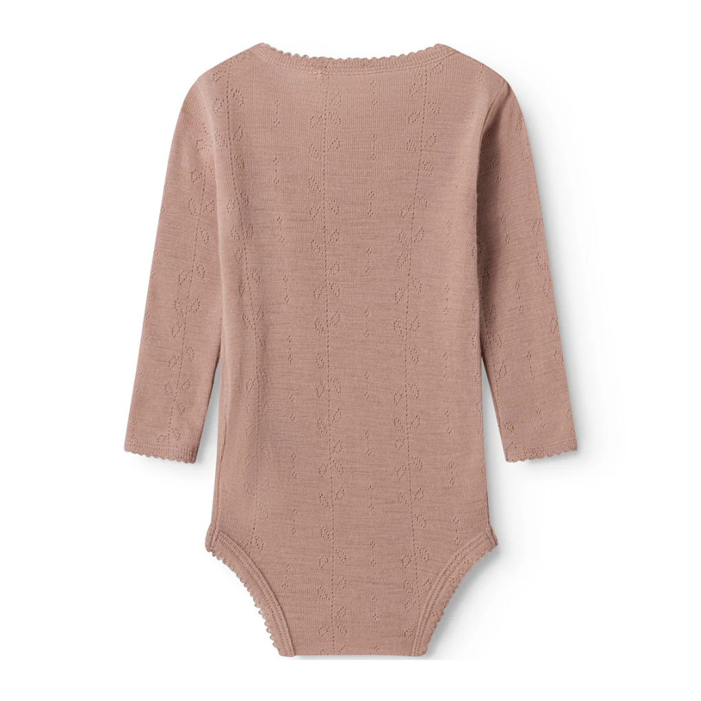 Body Benedikte Woll-Pointelle Burnt Rose