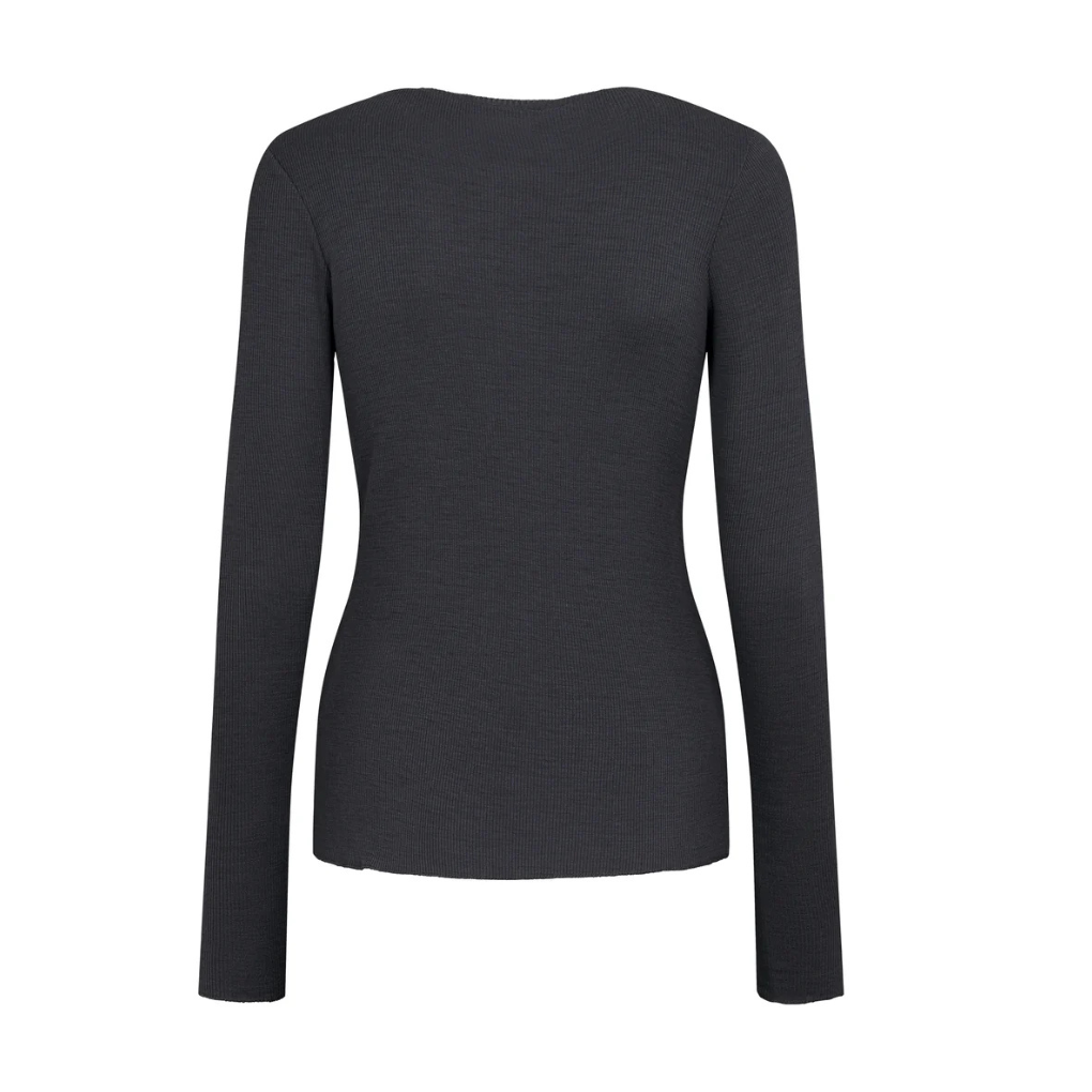 Langarmshirt Tamra Merino-Rib Night Blue (Women)