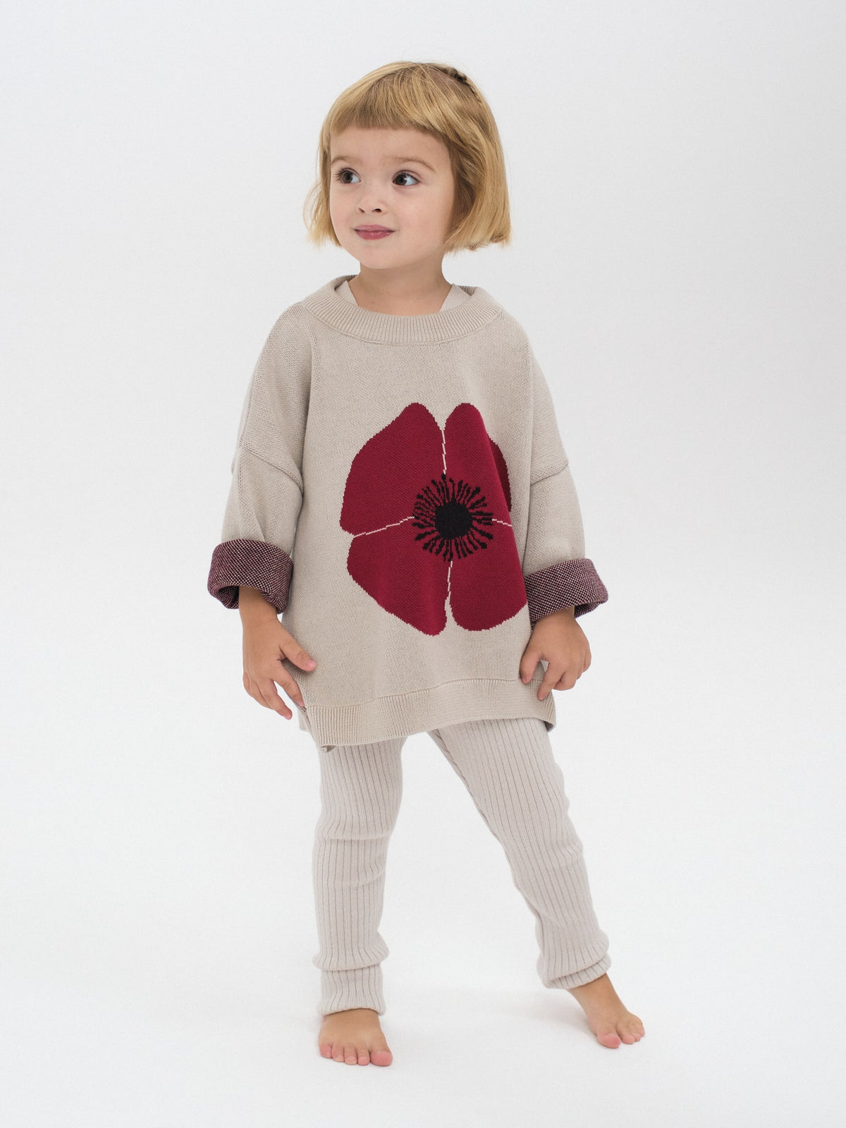 PULLOVER MIT MOHNBLUME