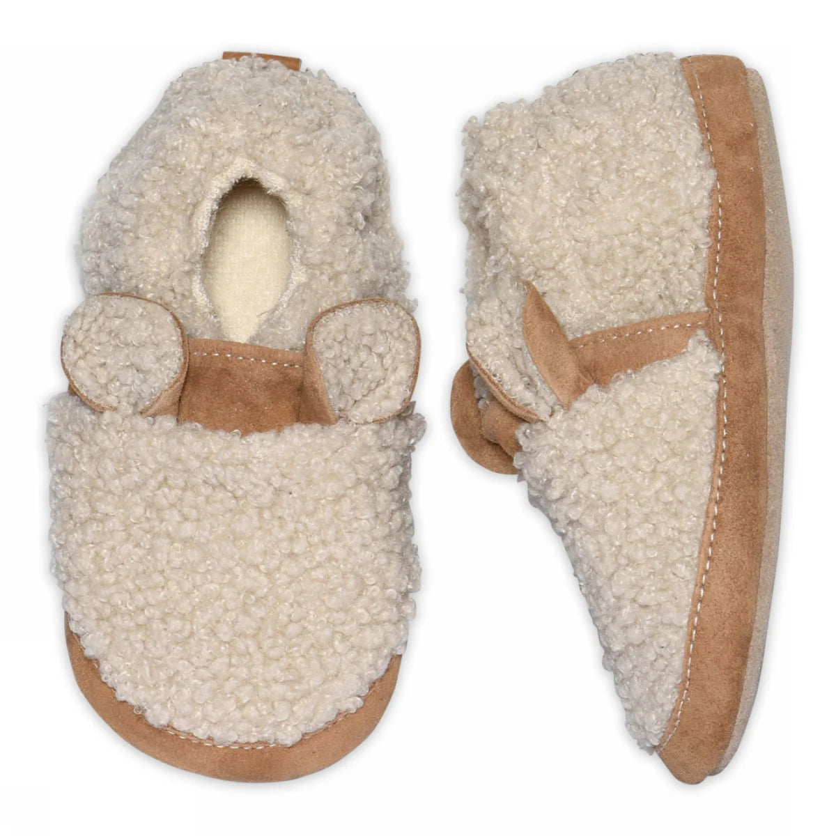 Fuzzy teddy slippers