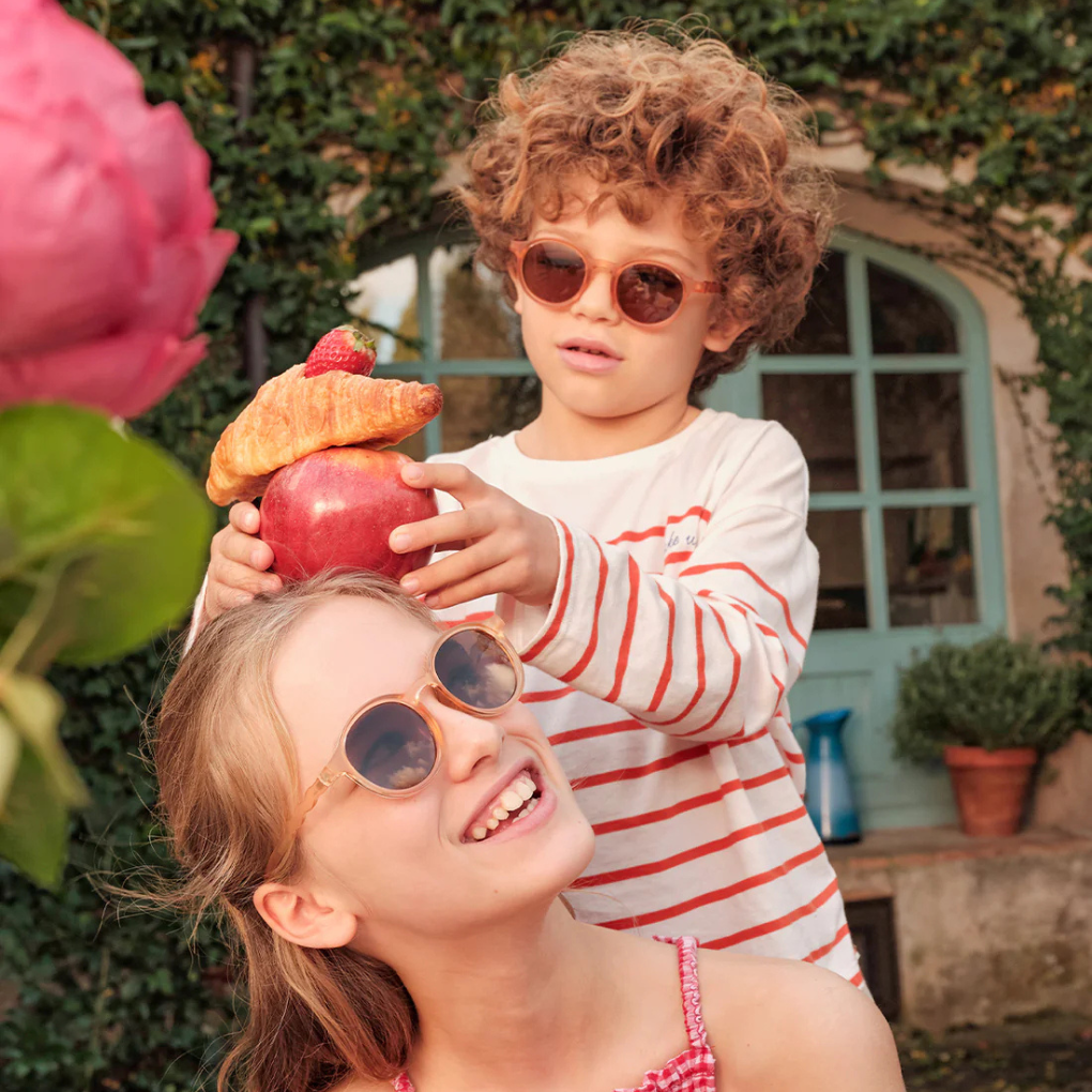 KIDS Oval Sunglasses-Breakfast Art-Fig Pink 3-5 Jahre