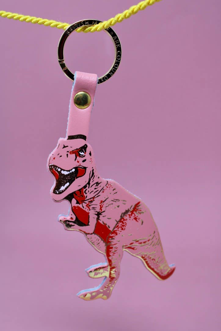 T-Rex Schlüsselanhänger Rosa