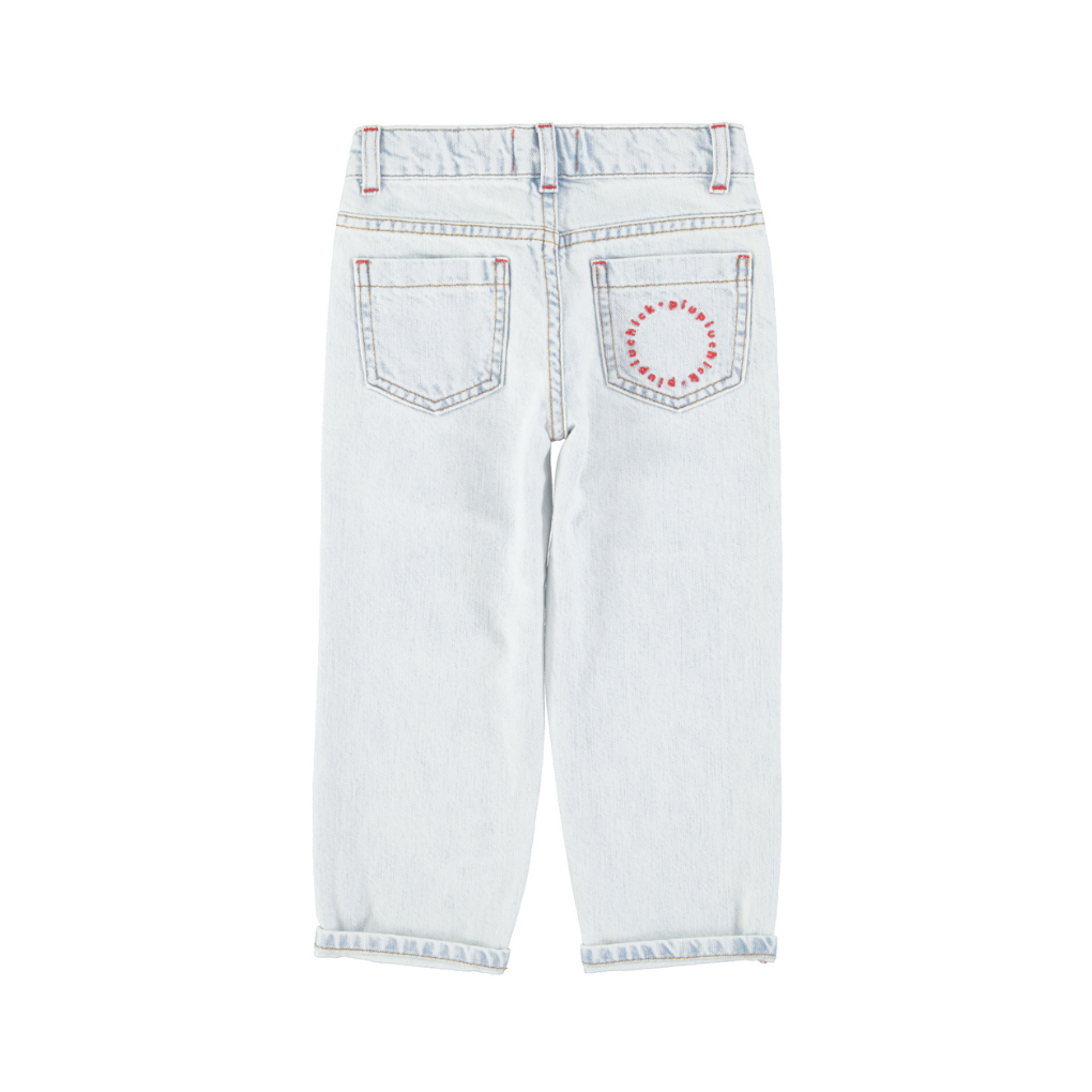 Unisex Jeans Washed light blue denim