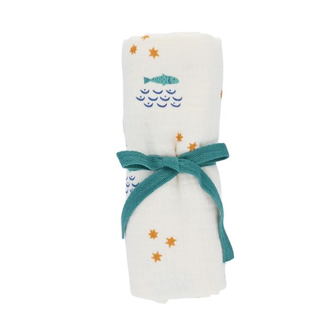 Nuschi 70x70 Sterne und Fische